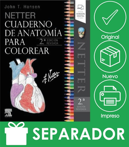 Netter. Cuaderno De Anatomía Para Colorear 2ed Original