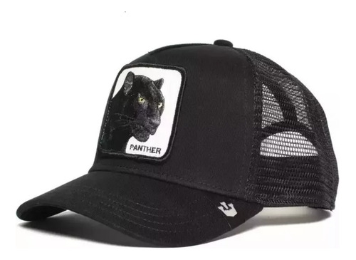 Gorro Jockey Trucker Coleccion Animales Pantera Negro. 