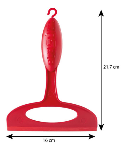 Imagem 2 de 4 de Rodo Pia Tam Médio Rodinho Seca Cozinha 16cm Vermelho