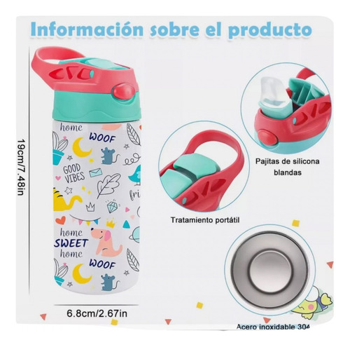 Termo Infantil Minnie Mouse Disney Acero Inoxidable 320 Ml Rosa Chicle
