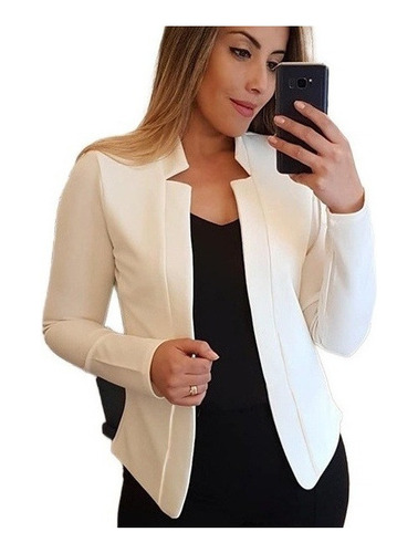 Chaqueta De Manga Larga Para Mujer Office Lady