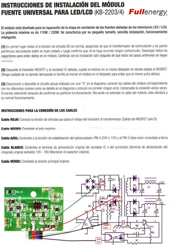 Modulo Fuente Universal Lcd Led Tv 32 ~ 36 40 42 45 Pug Htec