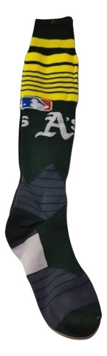 Calcetas De Béisbol Atléticos Color Verde Verde Oscuro Atléticos Unitalla
