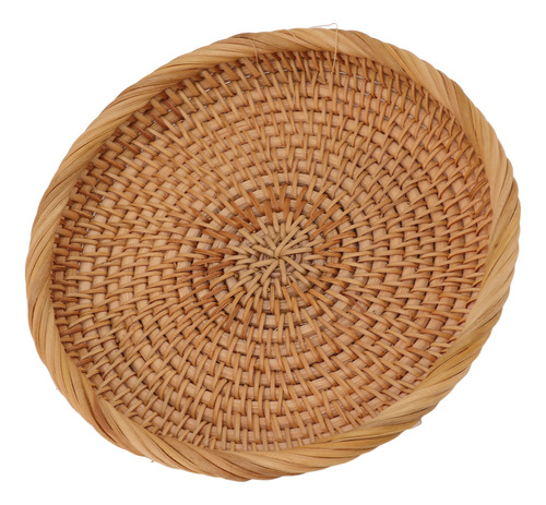 Rattan Fruit Basket Tray Hand Woven Elegant Traditional