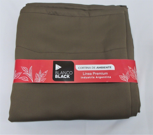 Imagen 2 de 6 de Cortina Blackout Textil 100% Blanco Black