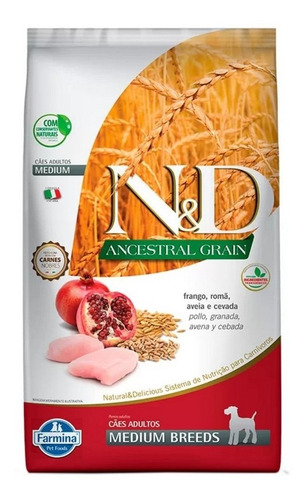 Ração Para Cães N&d Ancestral Adultos Médios Frango 10,1kg