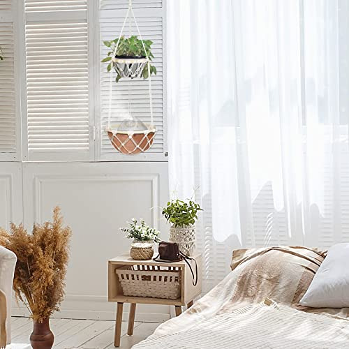 Cesta De Frutas Colgante De Macramé De 2 Niveles, Soporte B