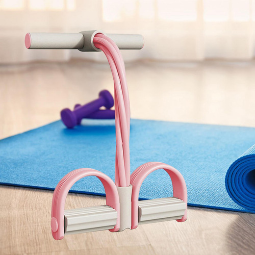 Bandas De Resistencia Tirador De Pedal Elástico Rosa