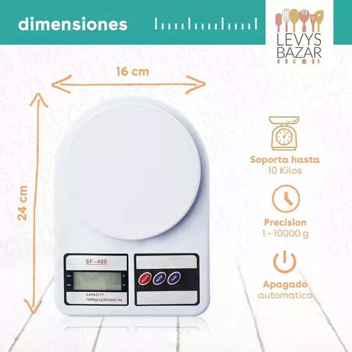 Balanza De Cocina Digital a Pilas h/10kg Lanzarote