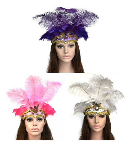 Tocado De Plumas, Accesorios Para El Cabello, Diadema, A La