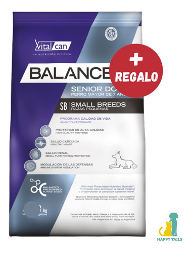 Vital Can Balanced Senior Small X 7,5 Kg - Happy Tails