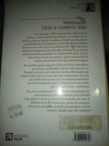 Rafael Arraiz Lucca Venezuela 1830 A Nuestros Días (Usado)