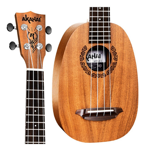 Ukulele Akahai Soprano Laminado Acústico Akp-21 Na Pineapple