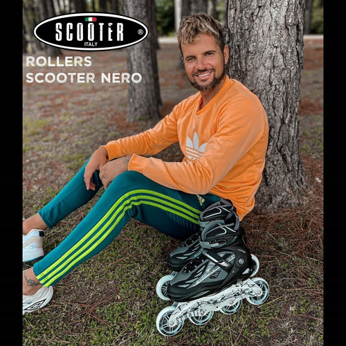 Rollers Profesionales Extensible Scooter Italy Aluminio Nero
