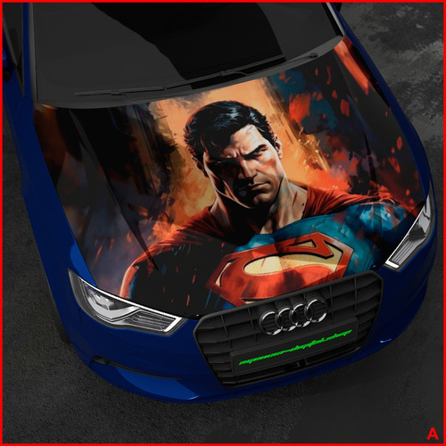 Vinil Wrap Cofre Superman Audi A4 - 160x200cm