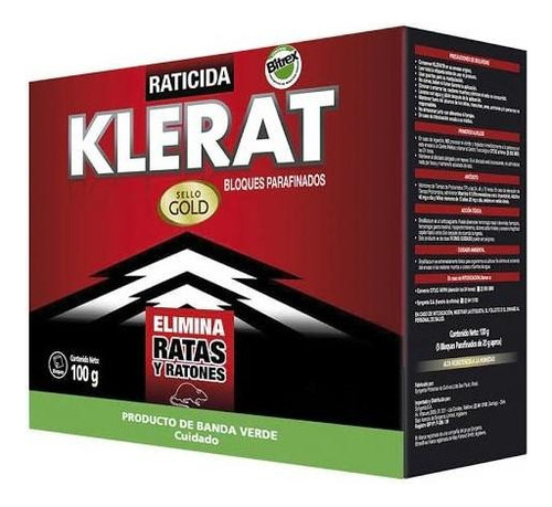 Raticida Bloque 100gr Klerat