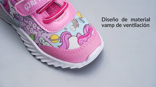 Ataque de nervios retirarse escritorio Zapatillas Con Luces Luz Led Niñas Unicornio Importada Prom