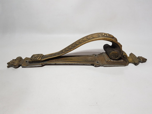 Imagen 2 de 9 de Antiguo Manijón Bronce Con Respaldo Estilo Francés Mag 59094