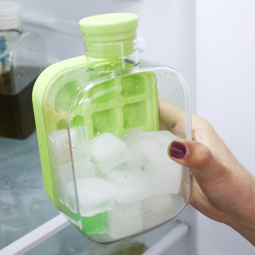 Molde Para Cubitos De Hielo De Silicona Con Bandeja Para Hie