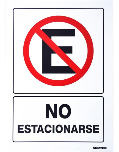 6piezas Señal No Estacionarse Surtek Ses43 /v