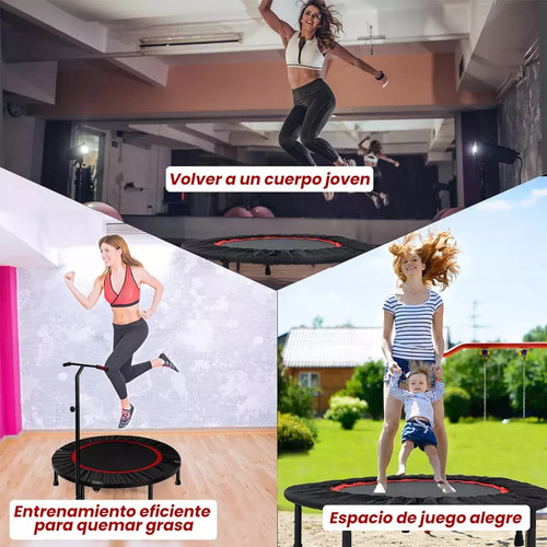 Trampolín Para Ejercicio Fitness Con Barra Brincolín