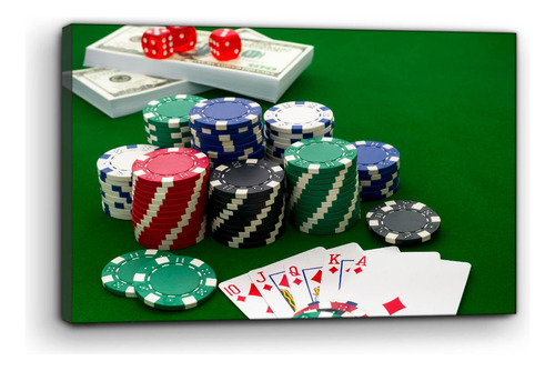 Cuadro Moderno Canvas Juegos De Poker 90x140cm