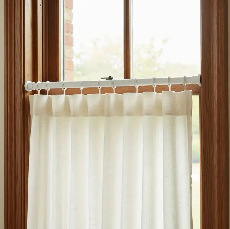 Varão Cortina Regula Extensível Multiuso Box Banheiro Luxo Branco 80-185cm