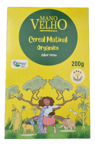 Kit 3x: Cereal Matinal Cacau Orgânico Mano Velho 200g