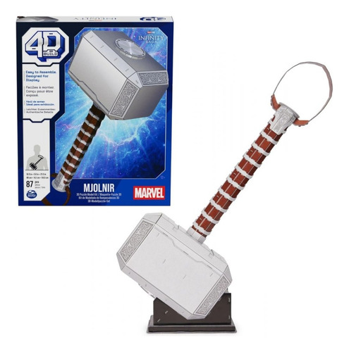 Marvel Thor Mjolnir Puzzle 4d Int 29947 Spin Master