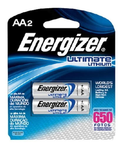 Pack Pilas Energizer L91bp2 Ultimate Lithium Aa X2 Unidades