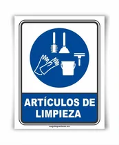 Comprar Señalamiento Letrero Artículos De Limpieza 20x25