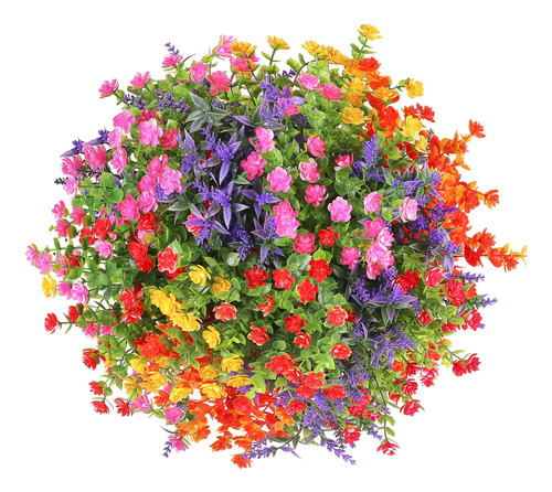 10 Paquetes De Flores Artificiales Para Decoracion De Planta