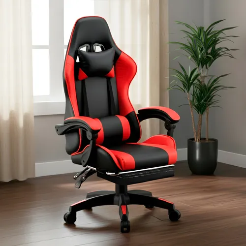 Cadeira Escritório Gamer Ergonômica Reclinável Vermelha