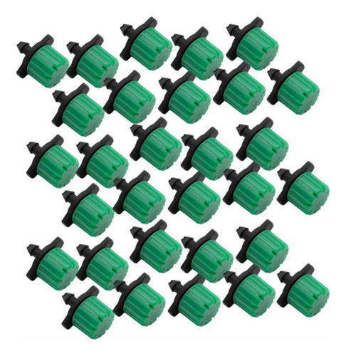 Pack 100 Gotero Riego Jardin Ajustable 0-70 L/h Verde G1