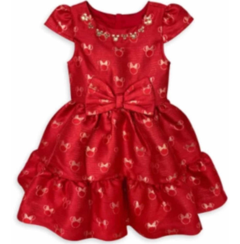 Vestido Rojo Minnie Mouse Original De Disney Store