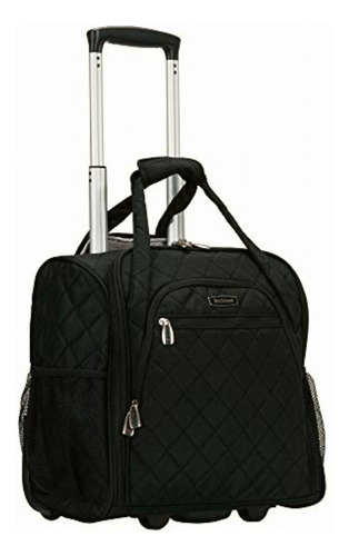 Rockland Melrose Equipaje De Mano Con Ruedas Verticales, Color Negro