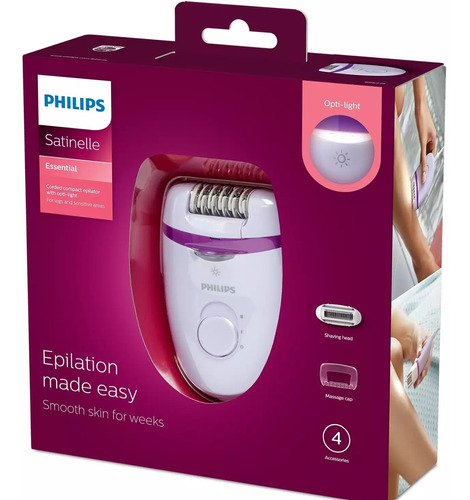 Depiladora Philips Satinelle Modelo Essential (4 Accesorios)