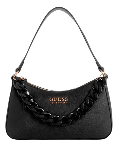 Bolsa Guess Factory Sg942469-bla Acabado de los herrajes Níquel Color Negro Correa de hombro Negro Diseño de la tela Lisa