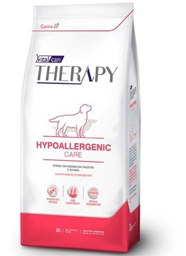 Alimento Perro Vitalcan Therapy Hypoallergenic Care 10kg. Np