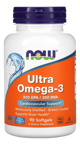 Ultra Ômega 3 Now Foods 90 Softgels No Brasil Sabor Sem sabor