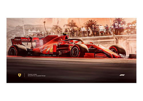 Póster Papel Fotográfico Ferrari Leclerc Formula I 80x120