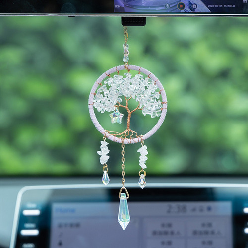 Colgador De Coche Atrapasueños Hecho A Mano De Cristal