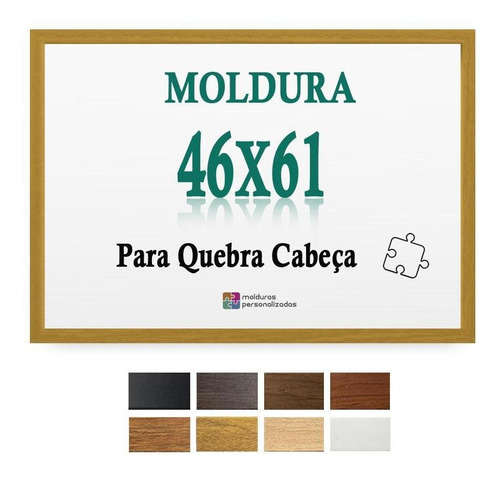 Moldura Caramelo 46x61 Cm Quebra Cabeça 1000 Peças + Petg