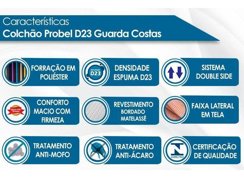 Cama Box King: Colchão Espuma Probel G. Costas Super Resist