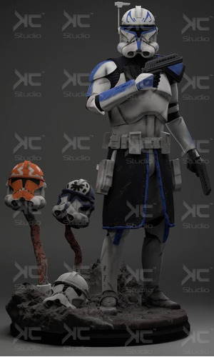 Archivo Stl Impresión 3d - Star Wars - Captain Rex - Kc Stud