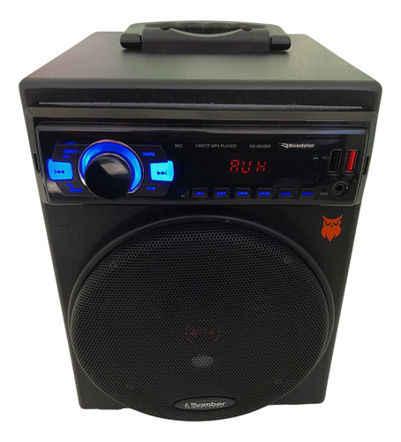 Caixinha De Som Bluetooth - Rádio Fm Pen Drive Mp3 Cor Preto 127/220v