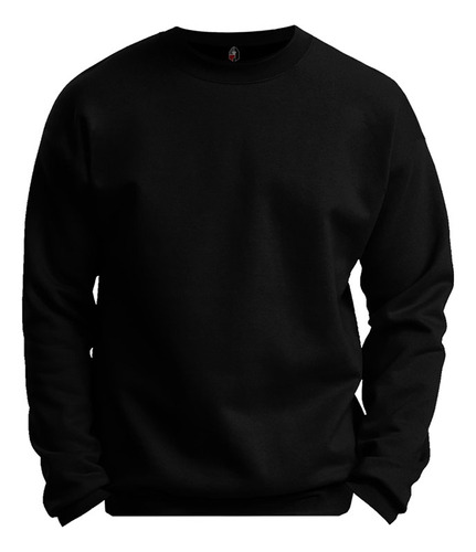 Poleron Negro Cuello Polo Algodon Calidad Hombre Mujer