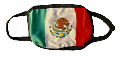 Paquete De 12 Cubrebocas De Tela Con Bandera De Mexico