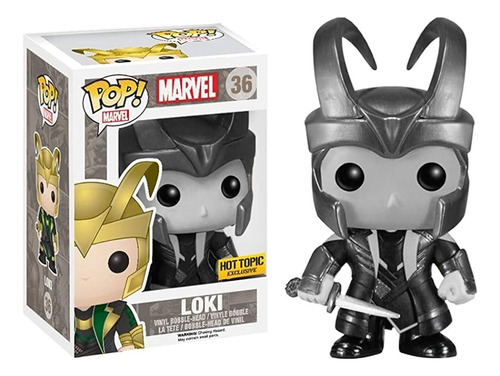 Funko Pop Loki 36 Hot Topic (black And White) Marvel