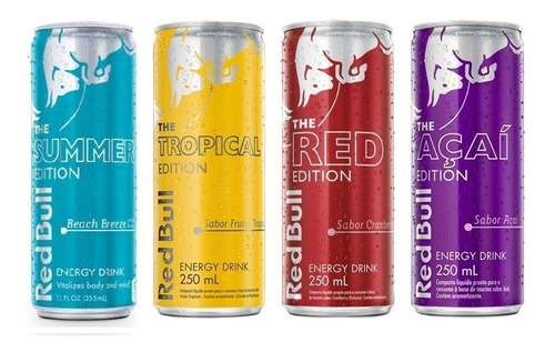 Energetico Red Bull Summer Cranberry Acai 250 Ml 24 Un Frete Gratis